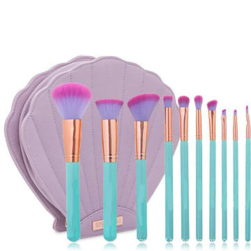 Hot Selling 10PCS Shell Bag Makeup Brush Set